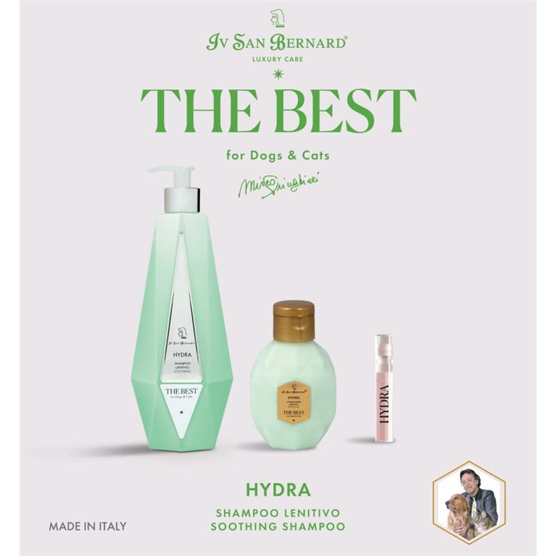 Komplet The Best Hydra Soothing (Šampon 550 ml + Balzam vzorec 120 ml + Parfum vzorec 2 ml)